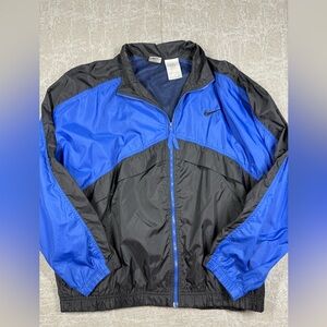 Vintage 90s Nike Windbreaker lightweight Full Zip Long Sleeve Jacket Mens Size L